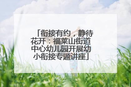 衔接有约，静待花开：福莱山街道中心幼儿园开展幼小衔接专题讲座