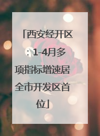 西安经开区：1-4月多项指标增速居全市开发区首位