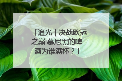 追光｜决战欧冠之巅 慕尼黑的啤酒为谁满杯？