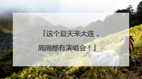 这个夏天来大连，周周都有演唱会！