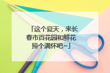 这个夏天，来长春市百花园和鲜花撞个满怀吧~