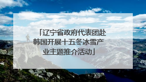 辽宁省政府代表团赴韩国开展十五冬冰雪产业主题推介活动