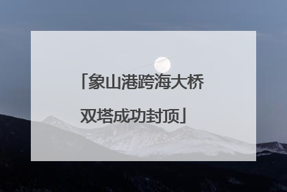 象山港跨海大桥双塔成功封顶