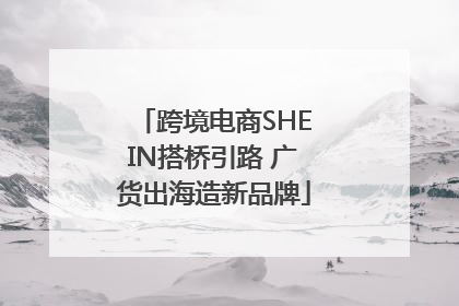 跨境电商SHEIN搭桥引路 广货出海造新品牌