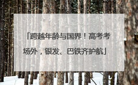 跨越年龄与国界！高考考场外，银发、巴铁齐护航