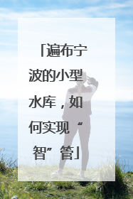 遍布宁波的小型水库，如何实现“智”管