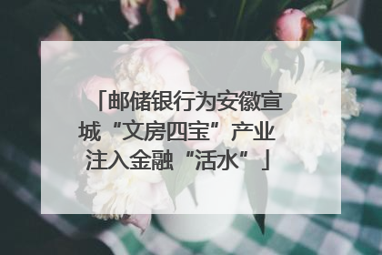 邮储银行为安徽宣城“文房四宝”产业注入金融“活水”