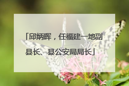 邱炳晖，任福建一地副县长、县公安局局长