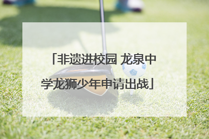 非遗进校园 龙泉中学龙狮少年申请出战