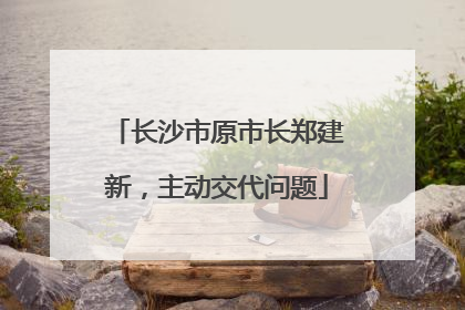 长沙市原市长郑建新，主动交代问题