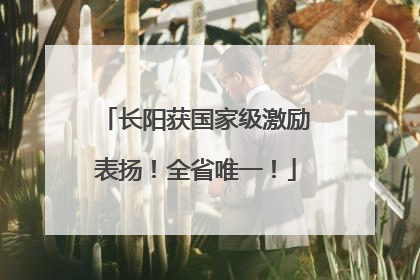 长阳获国家级激励表扬！全省唯一！