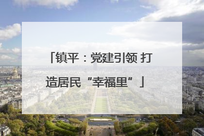 镇平：党建引领 打造居民“幸福里”
