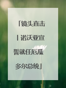 镜头直击丨诺沃亚宣誓就任厄瓜多尔总统