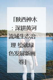 陕西神木：深耕黄河流域生态治理 绘就绿色发展新画卷