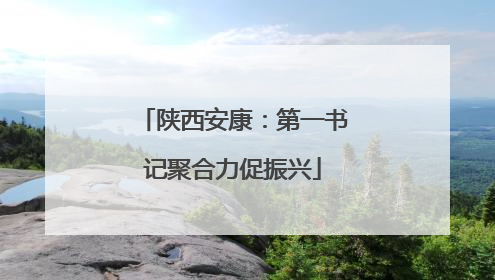 陕西安康：第一书记聚合力促振兴