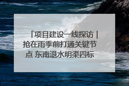 项目建设一线探访｜抢在雨季前打通关键节点 东南退水明渠四标段项目顺利完工