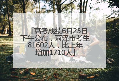 高考成绩6月25日下午公布，菏泽市考生81602人，比上年增加1710人