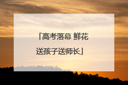 高考落幕 鲜花送孩子送师长