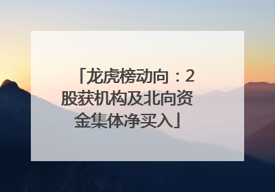 龙虎榜动向：2股获机构及北向资金集体净买入