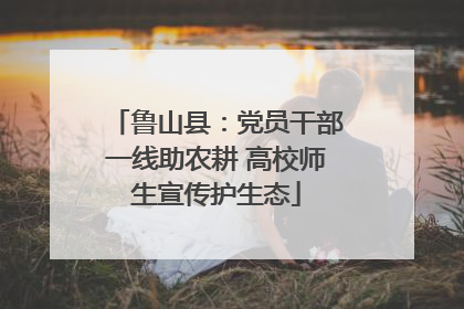 鲁山县：党员干部一线助农耕 高校师生宣传护生态