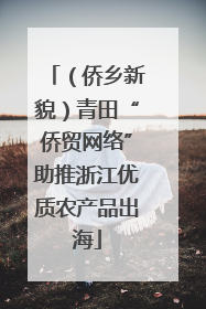 （侨乡新貌）青田“侨贸网络”助推浙江优质农产品出海