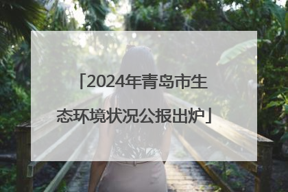 2024年青岛市生态环境状况公报出炉