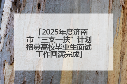 2025年度济南市“三支一扶”计划招募高校毕业生面试工作圆满完成