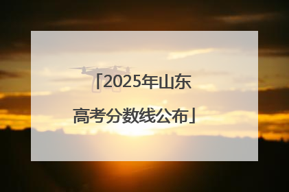 2025年山东高考分数线公布