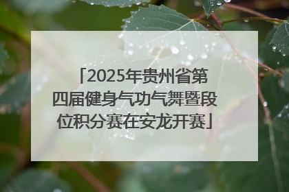 2025年贵州省第四届健身气功气舞暨段位积分赛在安龙开赛