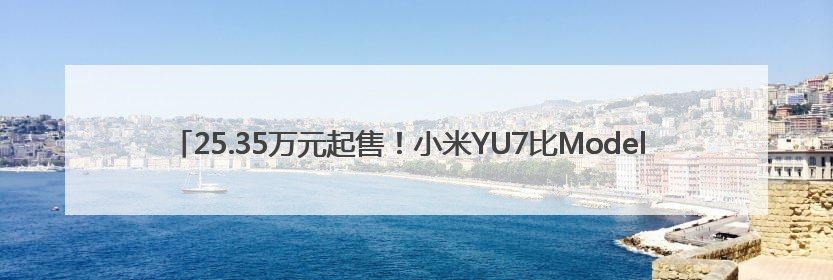 25.35万元起售！小米YU7比Model Y便宜1万元 雷军：我们制定了“离谱”的目标
