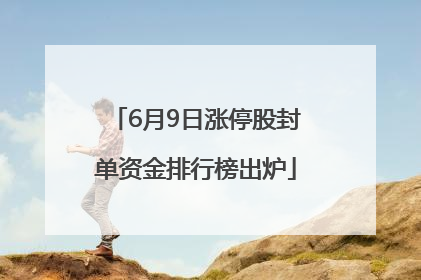 6月9日涨停股封单资金排行榜出炉