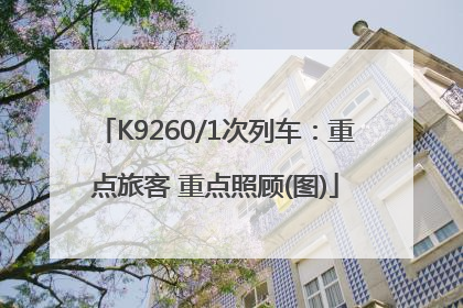 K9260/1次列车：重点旅客 重点照顾(图)