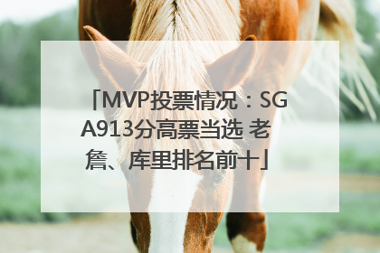 MVP投票情况：SGA913分高票当选 老詹、库里排名前十